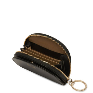 Calf Dia Mini Mirror Wallet - True Black
