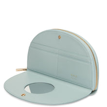 Load image into Gallery viewer, Calf Dia Continental Mirror Wallet - Cloud Blue

