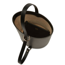 Load image into Gallery viewer, Calf Dome Bucket Bag - True Black
