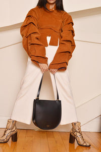 Calf Dome Hobo - True Black