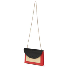 Load image into Gallery viewer, Assembly Chain Clutch - True Black + Rouge + Sand
