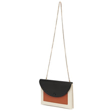 Load image into Gallery viewer, Assembly Chain Clutch - True Black + Soft White + Sienna
