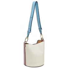 Load image into Gallery viewer, Ava Bag - Dark Rose + Creme + Waterfall
