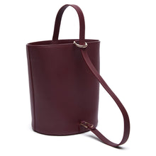 Load image into Gallery viewer, Calf Dome Bucket Bag - Bordeaux
