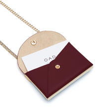 Load image into Gallery viewer, Assembly Chain Cardlet - Soft White + Bordeaux
