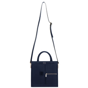 Mini Kit Zip Satchel - Navy Blue