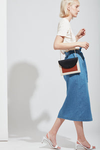 Assembly Chain Clutch - True Black + Soft White + Sienna